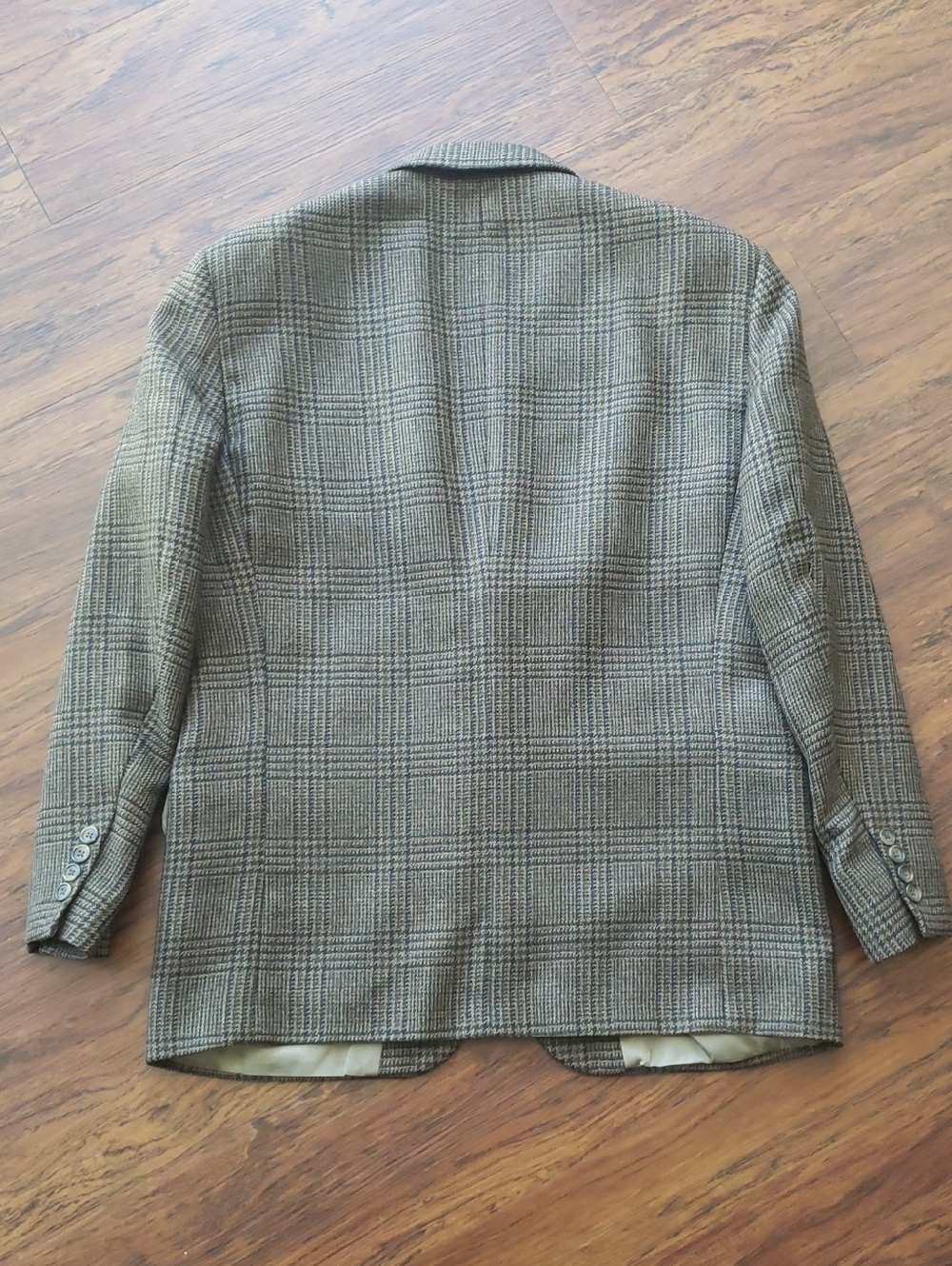 Oscar De La Renta Classic Men's Brown Glen Plaid Sport Coat Size 40S 100% Wool - Picture 9 of 9